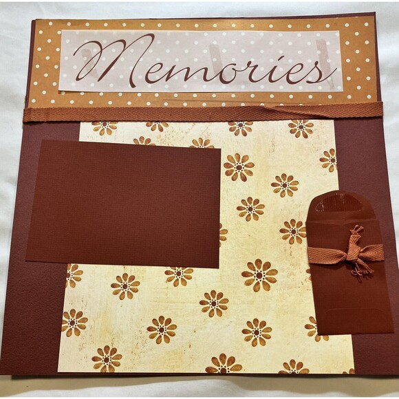 Handmade (2) 12"x12" Premade Scrapbook Pages Layout Fall Harvest Festival Autumn - Picture 3 of 3